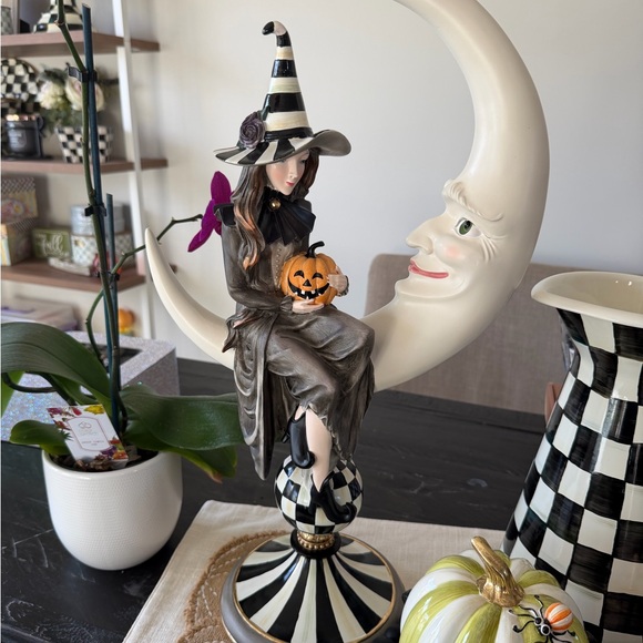 Witch Figurine on Crescent Moon
